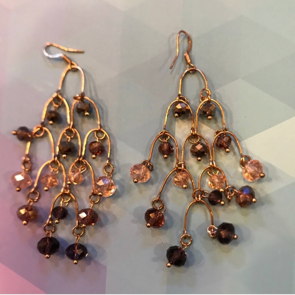 Chan Luu pink and purple chandelier earrings